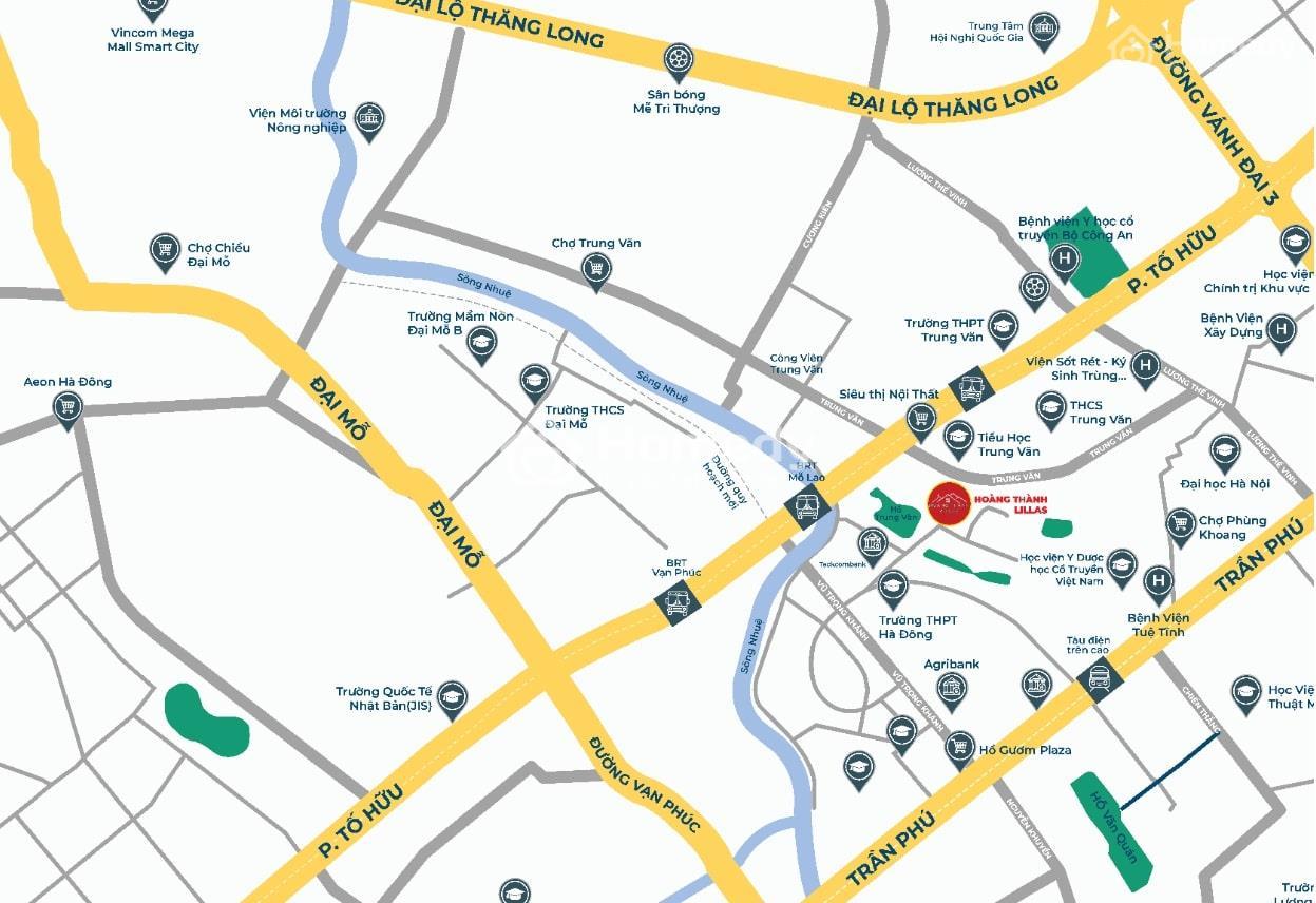 Vị trí dự án Hoàng Thành Villas tại huyện Hà Đông, thành phố Hà Nội